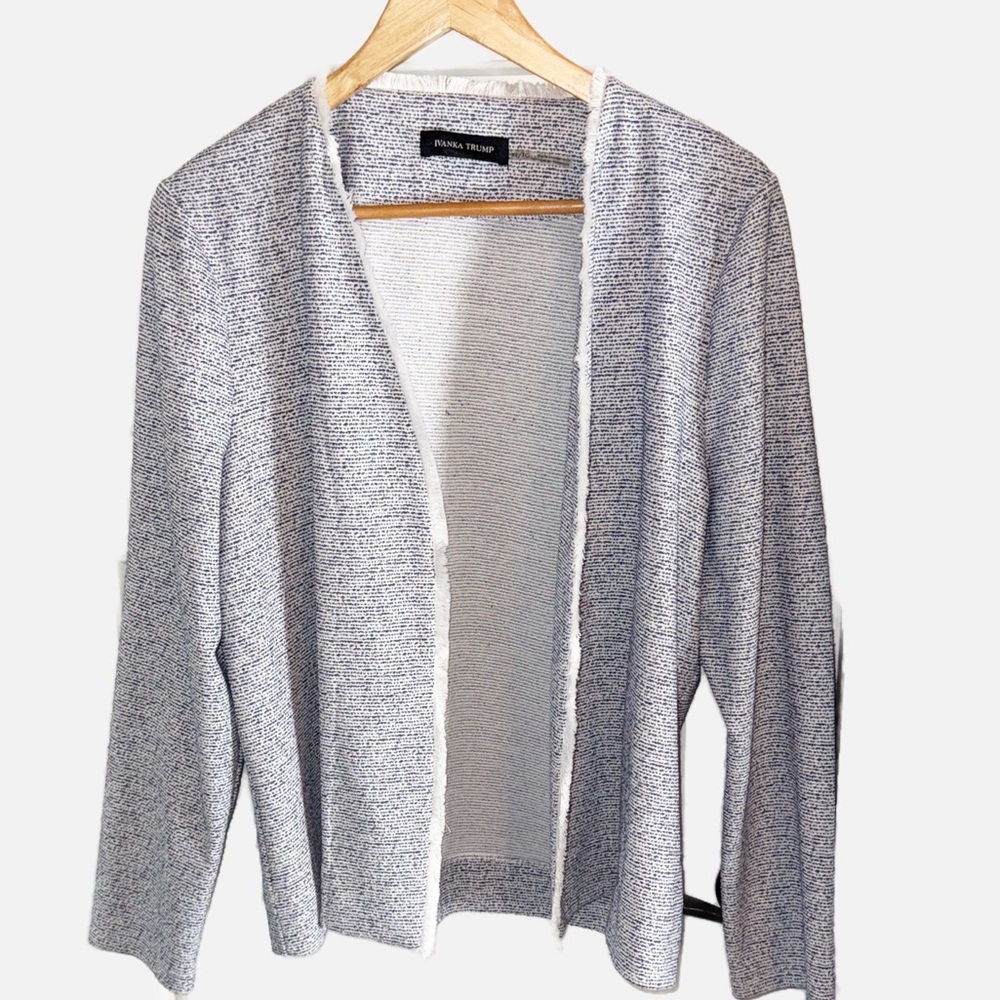 Ivanka Trump Open-Front Gray Light Cardigan